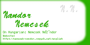 nandor nemcsek business card
